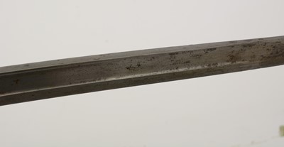 Lot 765 - A 19th Century Martini Henri socket bayonet and a Chassepot sword bayonet