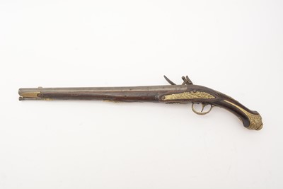 Lot 767 - A late 18th Century Belgian flintlock pistol for the Turkish market