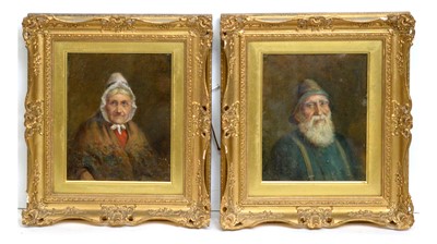 Lot 1067 - Sanderson - A Fisherman and His Wife; Portrait Pair  | oil