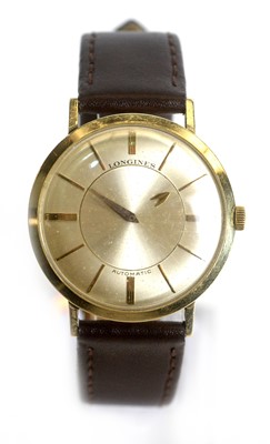 Lot 511 - Longines Mystery Dial: a 14ct yellow gold cased automatic wristwatch