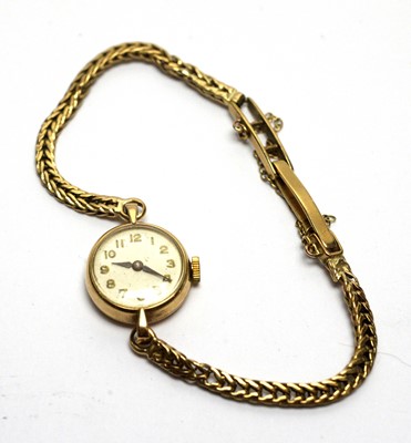 Lot 153 - A 9ct yellow gold cocktail watch