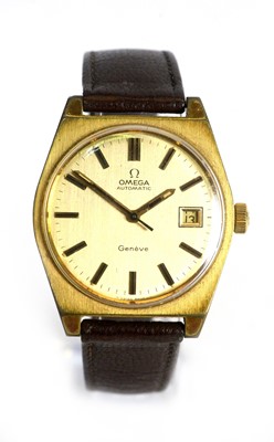 Lot 510 - Omega Geneve: a gilt cased automatic wristwatch