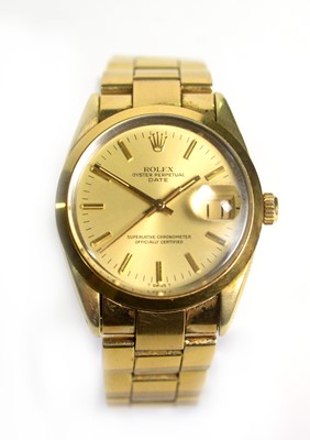 Lot 509 - Rolex Oyster Perpetual Date: a gold capped steel cased automatic wristwatch