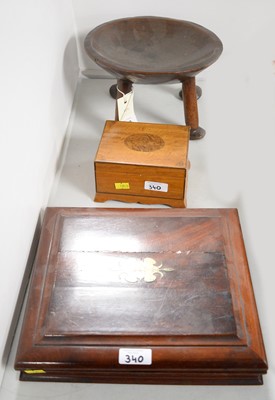 Lot 340 - A Victorian mahogany box; a trinket box and another.