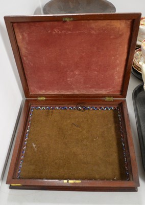Lot 340 - A Victorian mahogany box; a trinket box and another.
