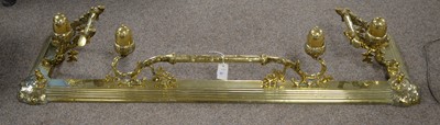 Lot 47 - An unusual late Victorian brass fire fender.