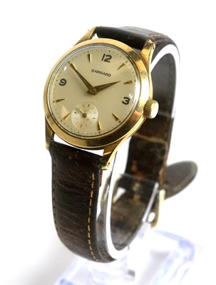 Lot 538 - Garrard: a 9ct yellow gold cased wristwatch