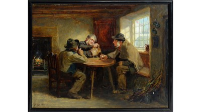 Lot 904 - Ralph Hedley - Interior of a Tavern | oil