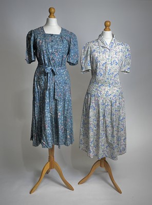 Lot 832 - 1940s Liberty type day dresses and a Canadian "evacuee" tea dress | floral printed