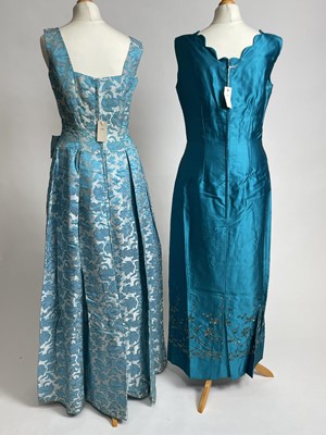 Lot 840 - Two 1960s evening gowns include one by Leanne of London  | in turquoise and brocade