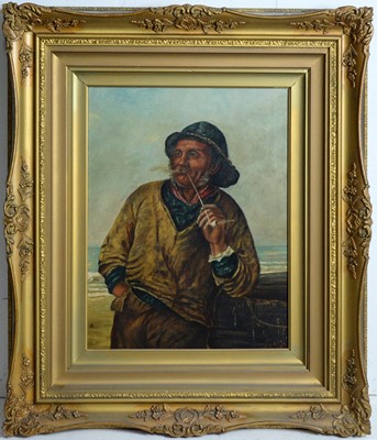 Lot 81 - F. C. Cole - Old Salt: Portrait of a Fisherman | oil