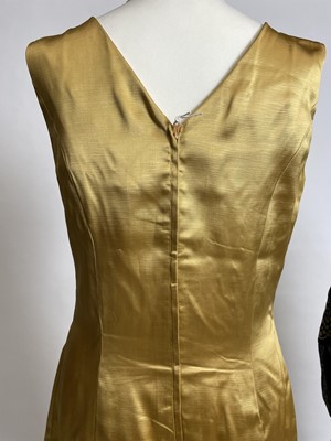 Lot 841 - A 1960s James Bond-style columnar evening gown and matching headband | and a 70s peasant dress
