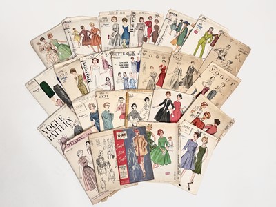 Lot 827 - A collection of 1940s, 1950s, and 1960s dress patterns