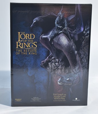 Lot 231 - Sideshow Weta Collectibles:, Fell Beast with Morgul Lord Witch-King polystone statue