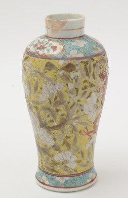 Lot 644 - Canton bowl, vase and cover.