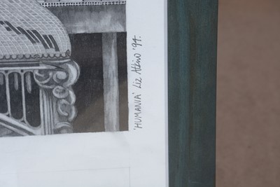 Lot 163 - Liz Atkin - Sardine Madonna, and The Pet Shop Man | pencil drawings