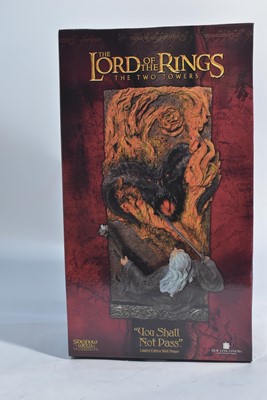 Lot 286 - Sideshow Weta Collectibles: The Lord of the Rings, "You Shall Not Pass" polystone wall plaque
