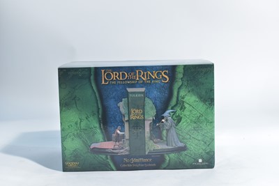 Lot 302 - Sideshow Weta Collectibles: The Lord of the Rings, No Admittance polystone bookends