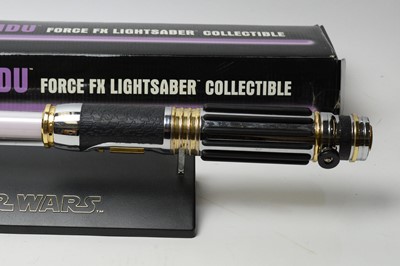 Lot 183 - Master Replica Star Wars Force FX Lightsaber collectible, Mace Windu