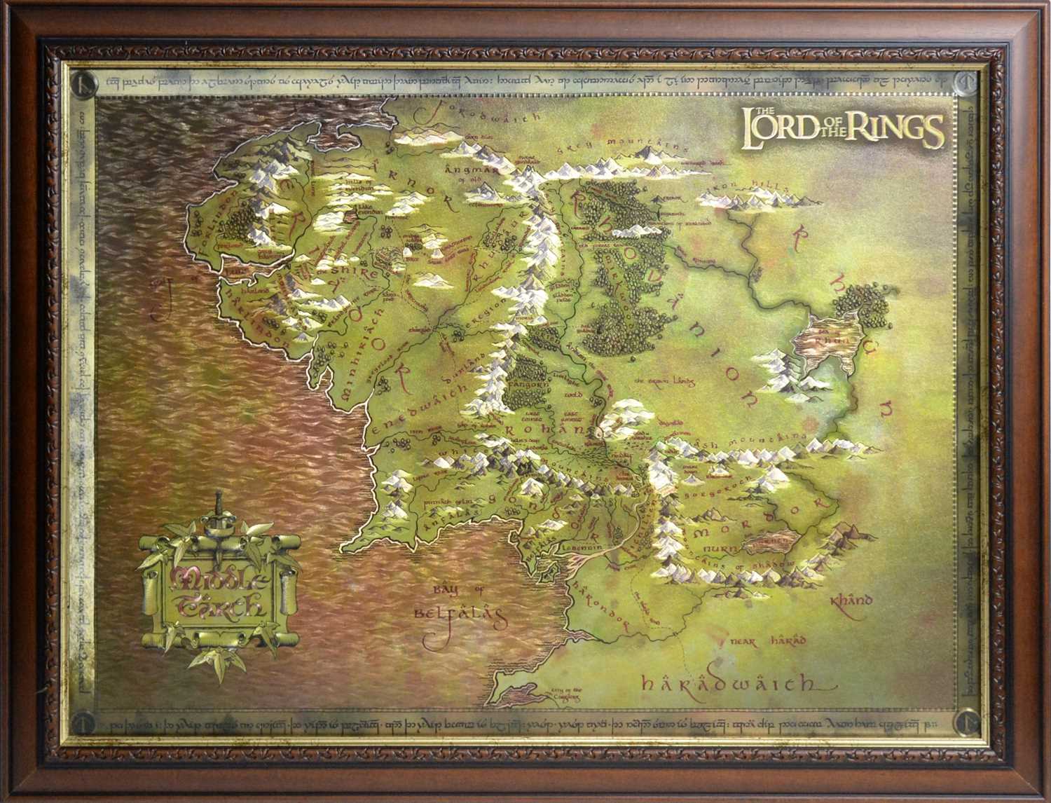 Lot 321 - The Lord of the Rings holographic map of