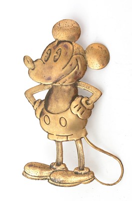 Lot 399 - A 1930's Walt Disney Mickey Mouse brass car mascot.
