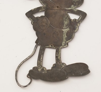 Lot 402 - A 1930's Walt Disney Mickey Mouse brass car mascot.