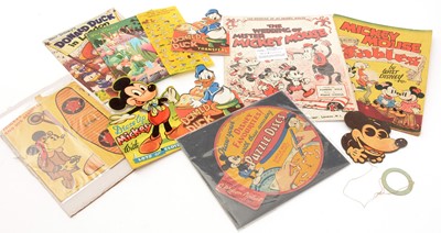 Lot 412 - A selection of Walt Disney Mickey Mouse ephemera.