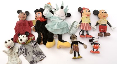 Lot 416 - A selection of Mickey and Minnie mouse items, various.