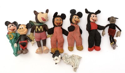 Lot 423 - A selection of Walt Disney Mickey Mouse toys.