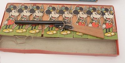 Lot 429 - Welsotoys Walt Disney Target set; and a Chad Valley Soldier Set.