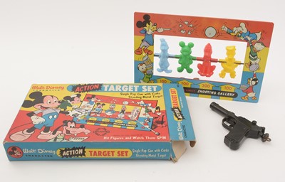 Lot 429 - Welsotoys Walt Disney Target set; and a Chad Valley Soldier Set.