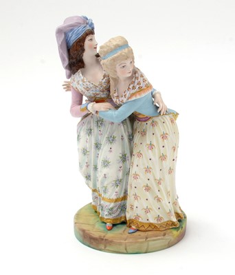 Lot 748 - French bisque figural group