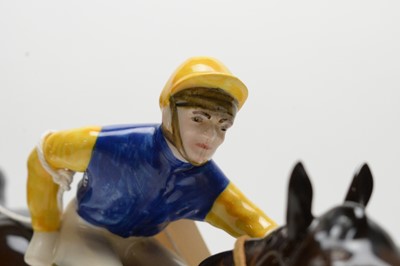 Lot 354 - A Beswick ceramic figure of 'Steeple Chaser'.