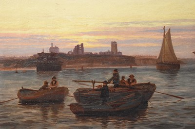 Lot 978 - Duncan Fraser McLea - Golden Hour View of Tynemouth | oil