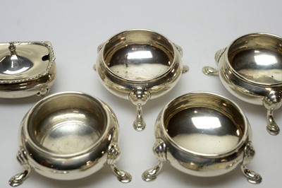 Lot 139 - A selection of silver condiments