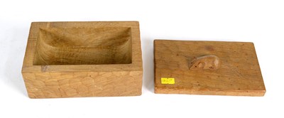 Lot 1261 - Workshop of Robert 'Mouseman' Thompson (Kilburn): an oak trinket box.
