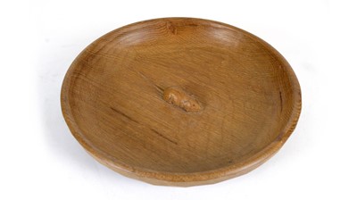 Lot 1264 - Workshop of Robert ‘Mouseman’ Thompson (Kilburn): an oak fruit bowl.