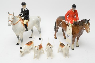 Lot 369 - A collection of Beswick ceramic hunting figures.