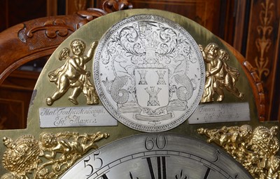 Lot 1215 - The Mansion House Clock: an interesting early 18th C longcase clock.