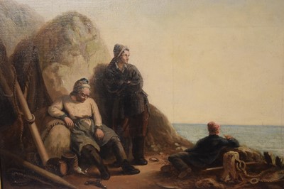 Lot 922 - G. J. Ford - The Smugglers | oil