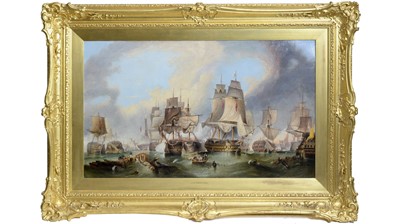 Lot 979 - John Wilson Carmichael - The Battle of Trafalgar | oil