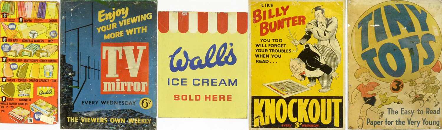 Lot 532 - A selection of tin advertising signs
