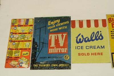 Lot 532 - A selection of tin advertising signs
