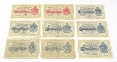 Lot 442 - Falkland Islands banknotes