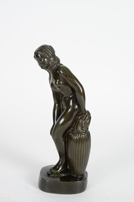 Lot 1233 - Just Andersen (Denmark, 1884-1943): a green/brown patinated bronze