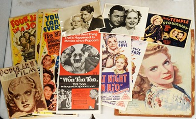 Lot 512 - Alice Faye collectors items, including posters, photographs and more.