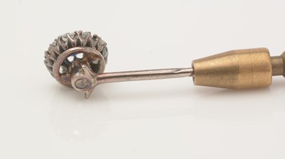 Lot 481 - A sapphire and diamond tie pin