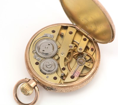 Lot 543 - A 14ct yellow gold fob watch