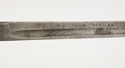 Lot 800 - A WWI British bayonet, and a WWII machete