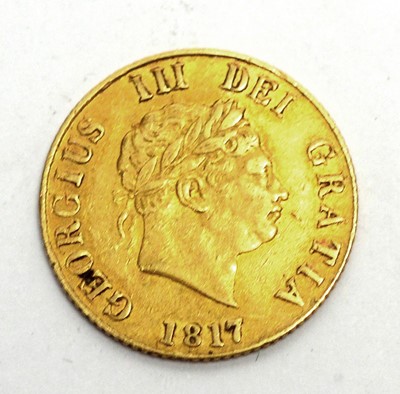 Lot 103 - A George III gold half sovereign, 1817
